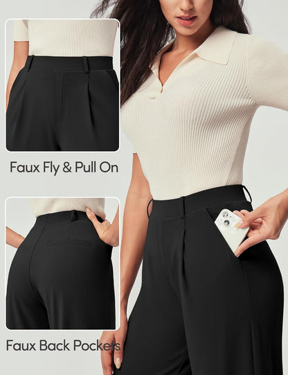 Effortless Halara Elegance Wide-Leg Work Pants™