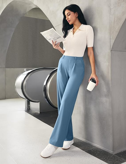 Effortless Halara Elegance Wide-Leg Work Pants™